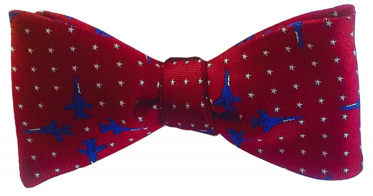 F-14 fighter jet airplane silk bow tie